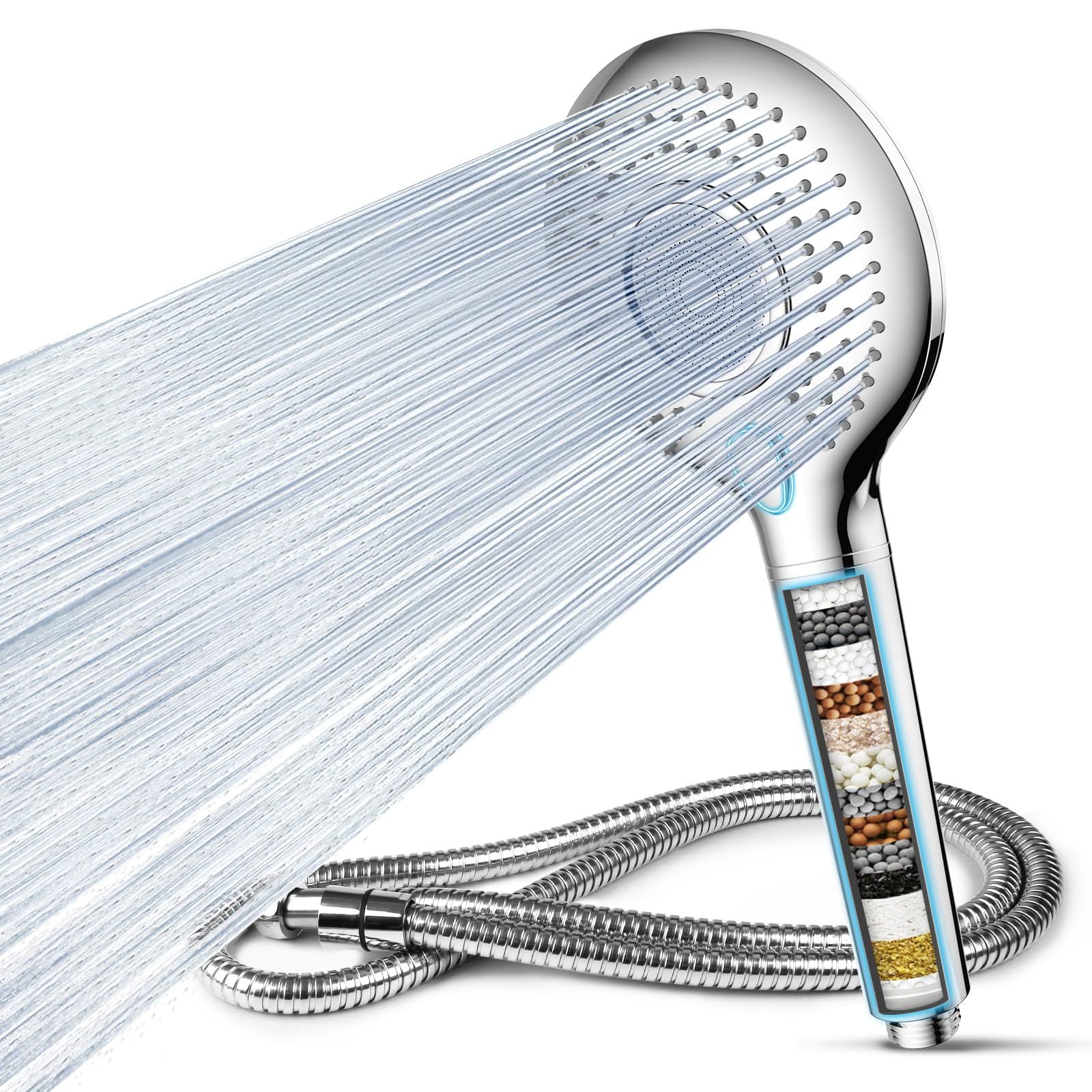 Felso Filtered Handheld Shower Head – 3 Spray Modes
